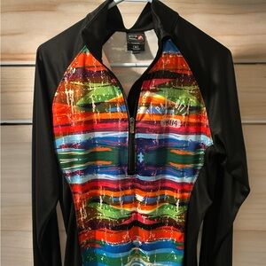 Outfitter Trading Co Pullover with 1/2 zip up in front.  Logo Park City, Utah.